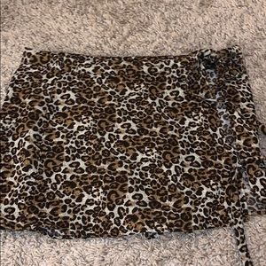 Pacsun cheetah tie skirt